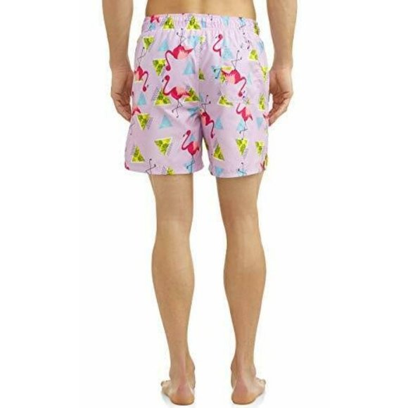 NWT George 3XL Swim Trunks Flamingo Board Shorts - Picture 2 of 3